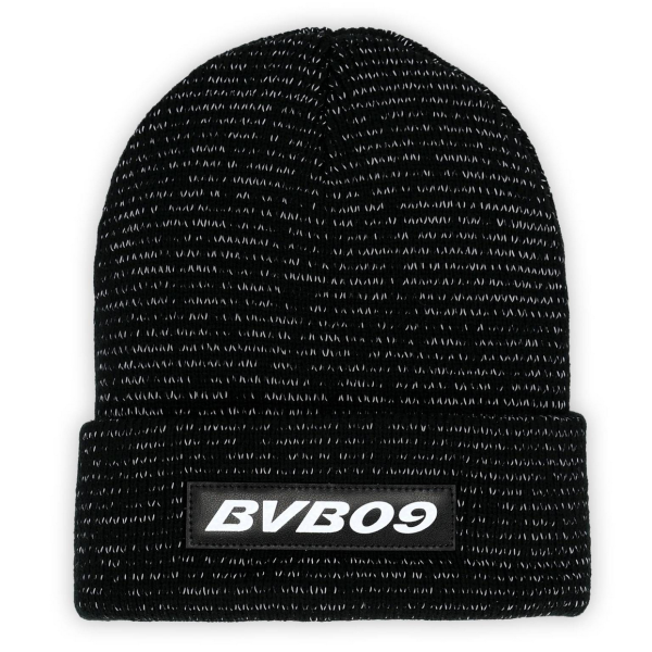 Borussia Dortmund BVB Reflective Beanie Schwarz mit Reflektorfäden